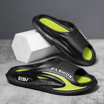 Lettuce muške japanke s debelim PVC potplatom, injekcijski oblik potplata, otvoreni prst, mladenački stil