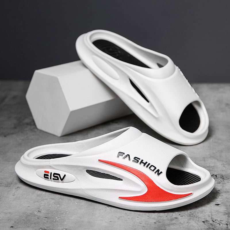 Lettuce muške japanke s debelim PVC potplatom, injekcijski oblik potplata, otvoreni prst, mladenački stil