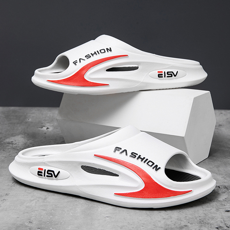 Lettuce muške japanke s debelim PVC potplatom, injekcijski oblik potplata, otvoreni prst, mladenački stil