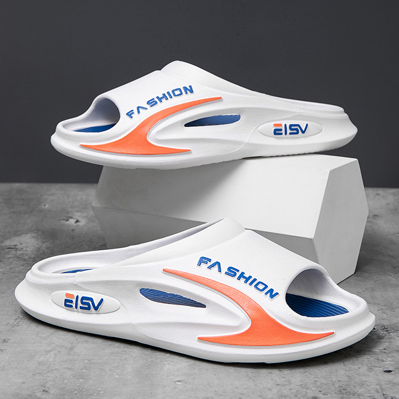 Lettuce muške japanke s debelim PVC potplatom, injekcijski oblik potplata, otvoreni prst, mladenački stil