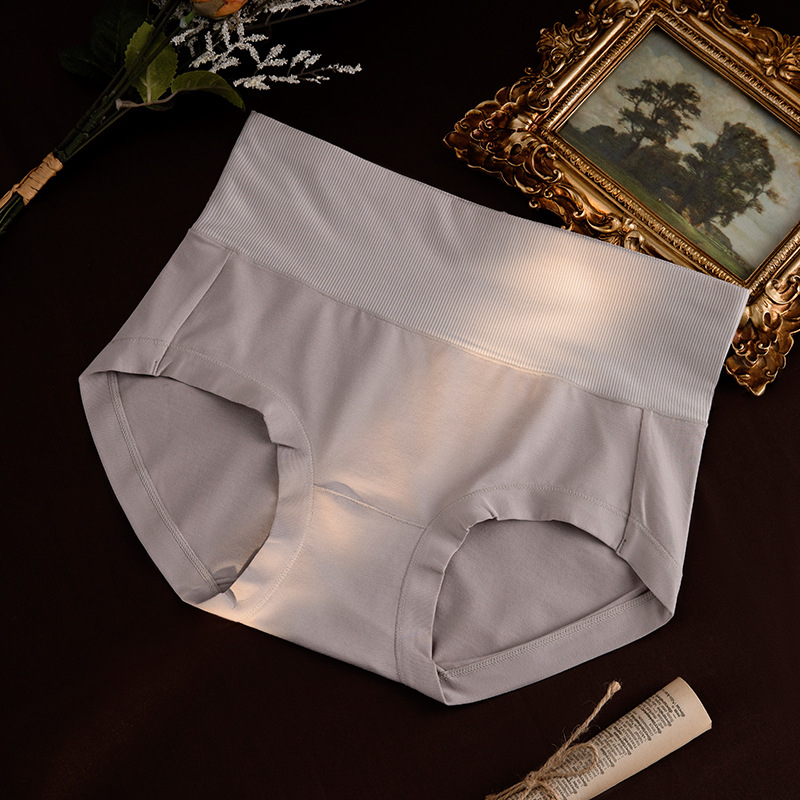 Ženske gaćice od pamuka s visokim strukom - prozračne, bez stezanja, nježne prema koži, podstava od pamuka