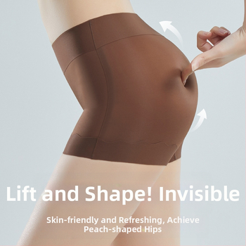 Nailono boxeriai be pėdsakų efekto, pakelia sėdmenis, pilvo įtampa, vidutinė juosmens