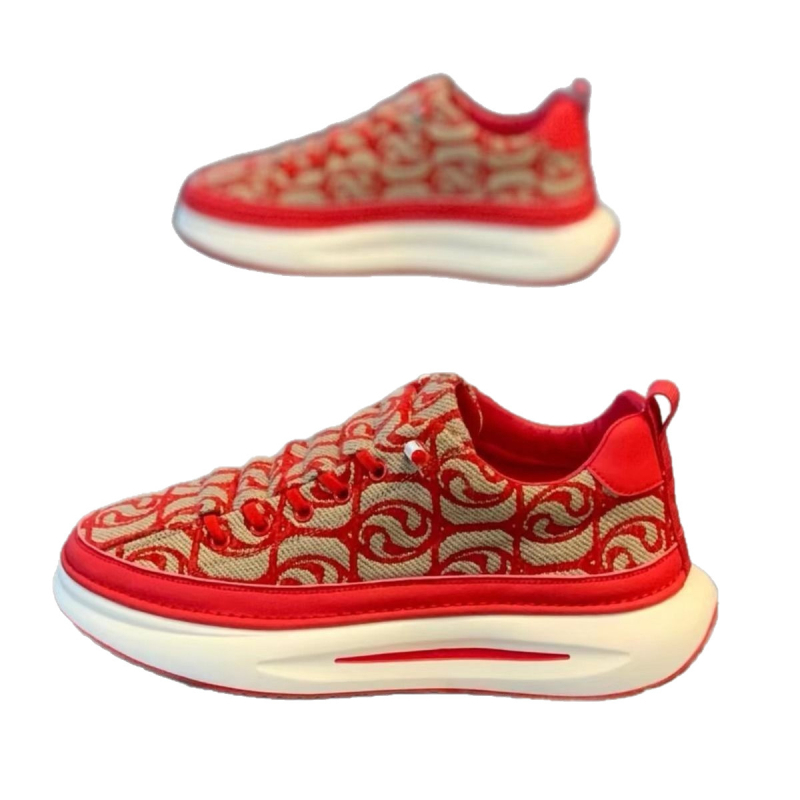 Спортни ежедневни обувки с дишаща горна част от плат, леки, дебела подметка