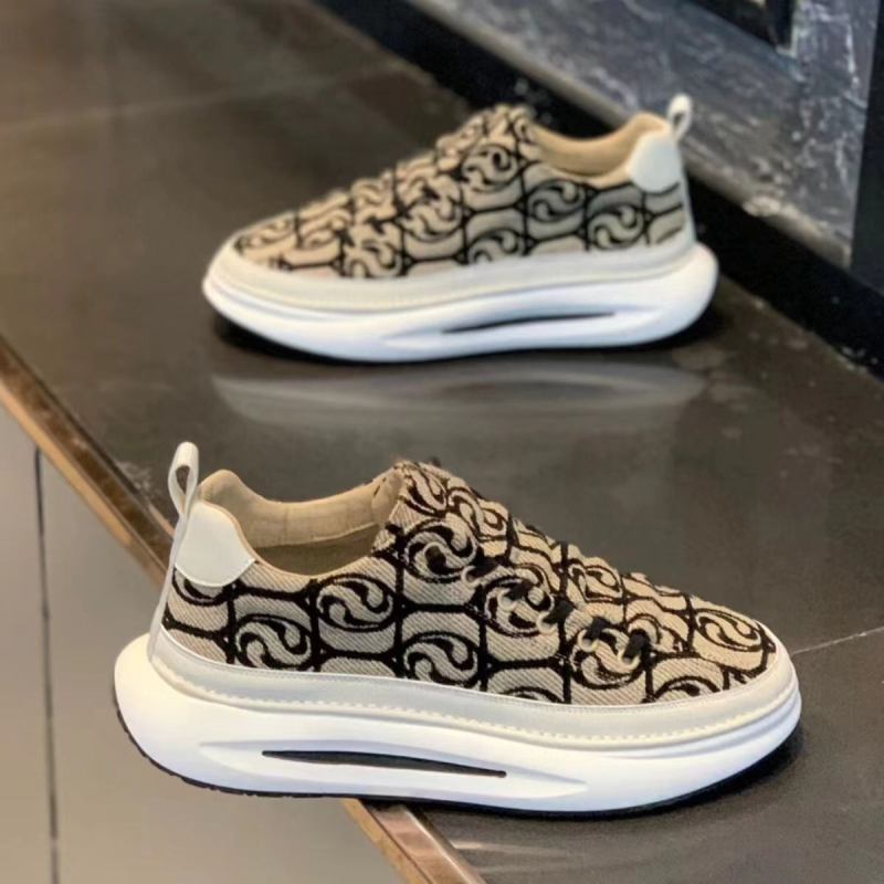 Спортни ежедневни обувки с дишаща горна част от плат, леки, дебела подметка