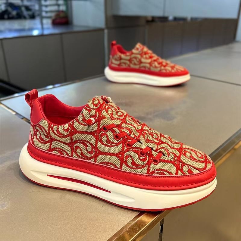 Спортни ежедневни обувки с дишаща горна част от плат, леки, дебела подметка