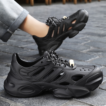 Muške EVA sandale, prozračni perforirani dizajn, vezivanje sprijeda, EVA gornji dio i đon, ljeto 2025 izdanje