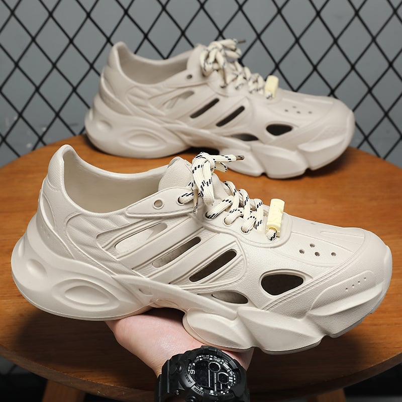 Muške EVA sandale, prozračni perforirani dizajn, vezivanje sprijeda, EVA gornji dio i đon, ljeto 2025 izdanje