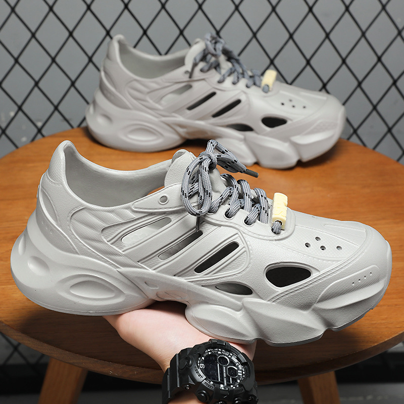 Muške EVA sandale, prozračni perforirani dizajn, vezivanje sprijeda, EVA gornji dio i đon, ljeto 2025 izdanje