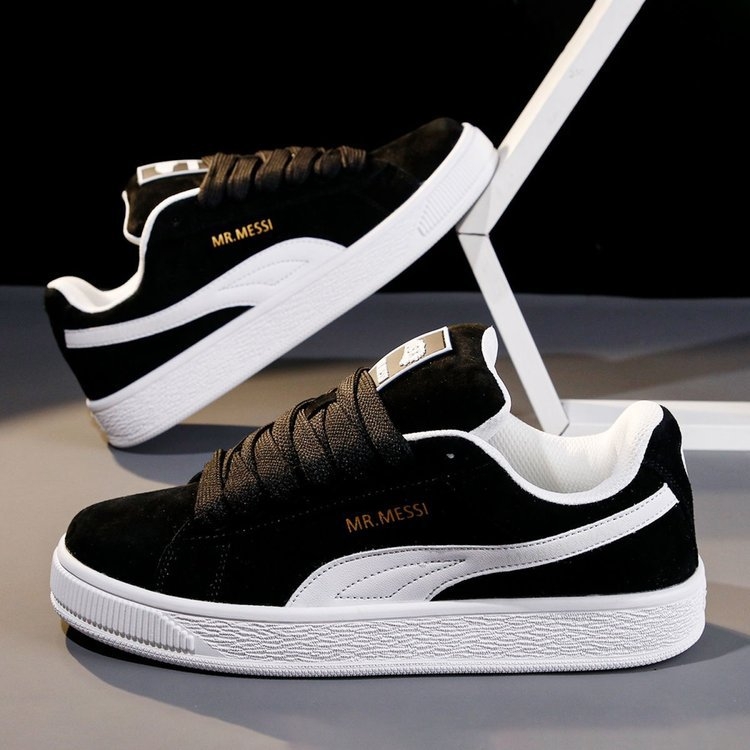 Adidași unisex cu vârf din piele, partea superioară din piele artificială, dungi, înălțime joasă, talpă din cauciuc