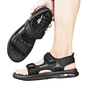 Szandál len felsőrésszel, PVC talppal, sportos nyitott orrú dizájn, Velcro zárás