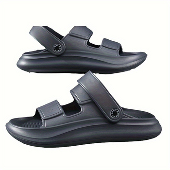 Sandale pentru bărbați cu talpă groasă pentru vară, ideale pentru plajă și utilizare în aer liber, impermeabile, antiderapante și rezistente la uz, pentru condus și activități în aer liber