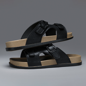 Sandale de vară pentru bărbați - casual, dual pentru condus și plajă, partea superioară PVC, talpă PVC, talpă turnată prin injecție, Jiacheng, vară 2024