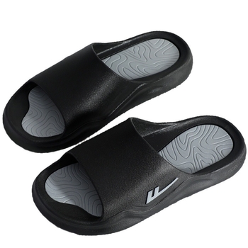 Șlapi bărbați din PVC, partea superioară și talpa din PVC, talpă turnată prin injecție, anti-derapante și durabile, înălimea călcâiului 2,5 cm, casual pentru interior și exterior