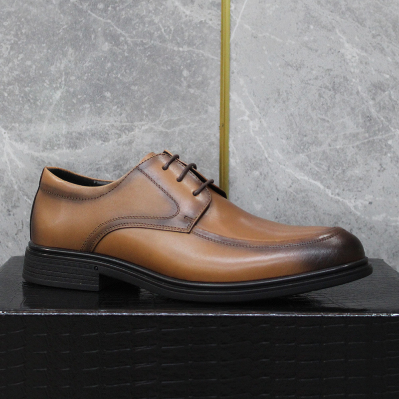 Vyriski formalūs odiniai batai - viršutinis sluoksnis iš pirmosios karvės odos, gumos pada, raišteliai, smailus nosis, pamušalas iš kiaulės odos