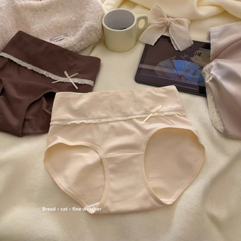 Chiloți de damă din bumbac, talie înaltă, tricot, uscare rapidă, 90-95% bumbac, căptușeală de bumbac în zona intimă, pentru adulți