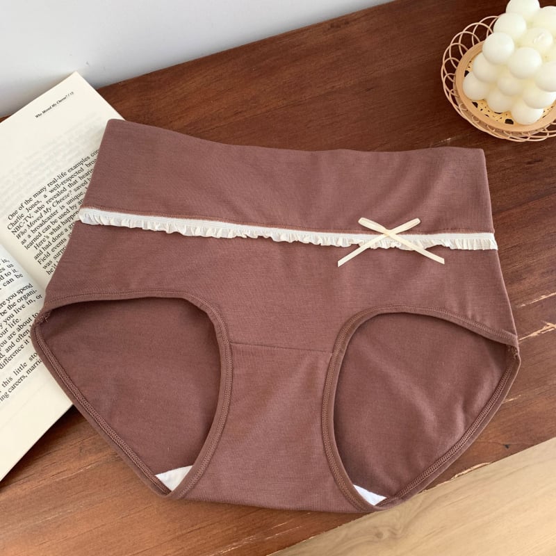 Chiloți de damă din bumbac, talie înaltă, tricot, uscare rapidă, 90-95% bumbac, căptușeală de bumbac în zona intimă, pentru adulți