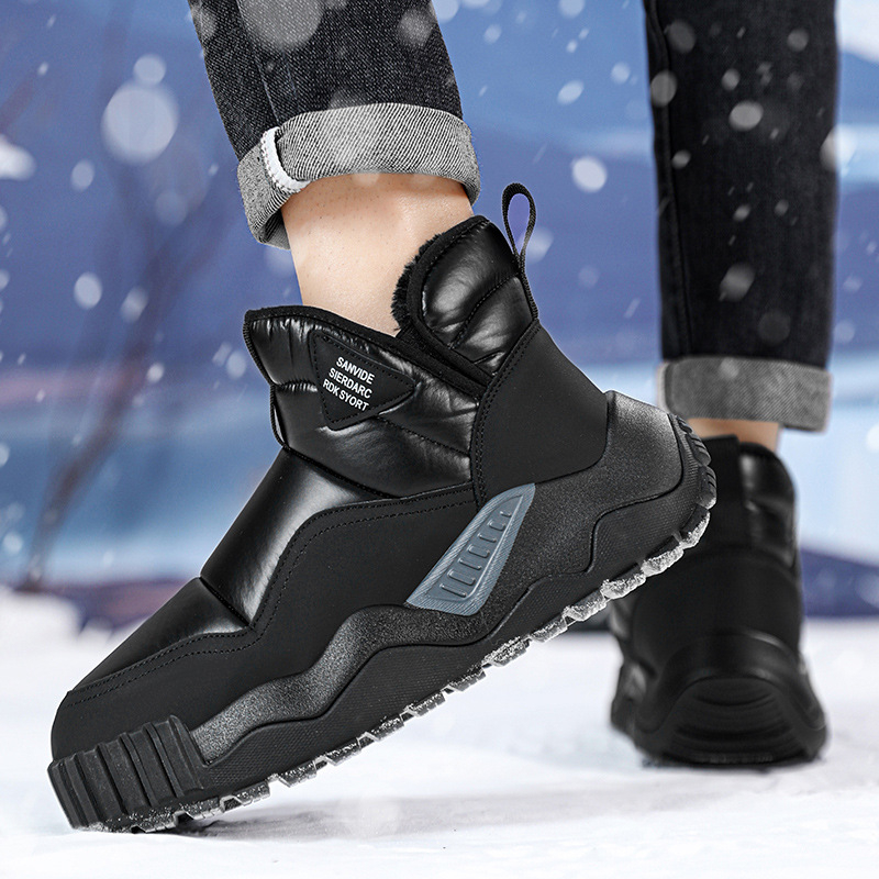 Cizme de zăpadă unisex – căptușite cu fleece, impermeabile, antiderapante, talpă PVC, parte superioară PU (căptușite fleece, impermeabile, antiderapante, talpă PVC, PU upper)