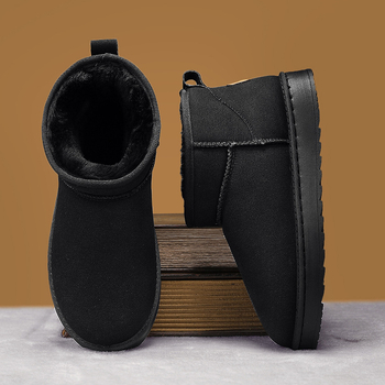 Meeste talvesaapad nubuk-ülemisega, soe kunstlik karusnaha vooder, injektsiooniga vormitud talla, keskmise kõrgusega kand 3-5 cm, vabaaja stiil