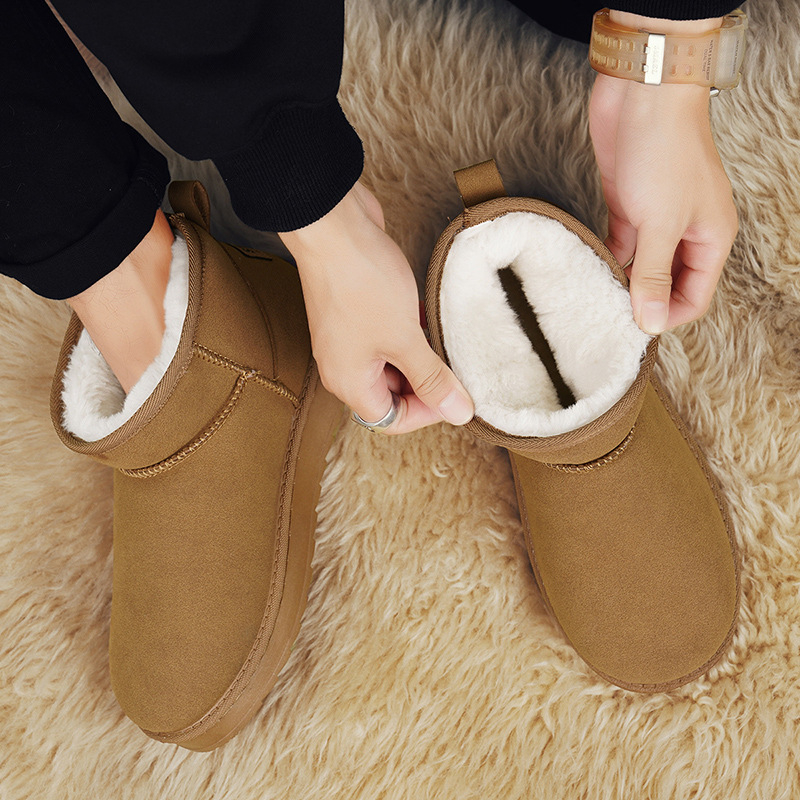 Meeste talvesaapad nubuk-ülemisega, soe kunstlik karusnaha vooder, injektsiooniga vormitud talla, keskmise kõrgusega kand 3-5 cm, vabaaja stiil