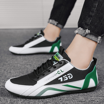 Férfi légáteresztő hálós Slip-On sportcipő, alacsony profilú, gumitalppal és textilbetéttel
