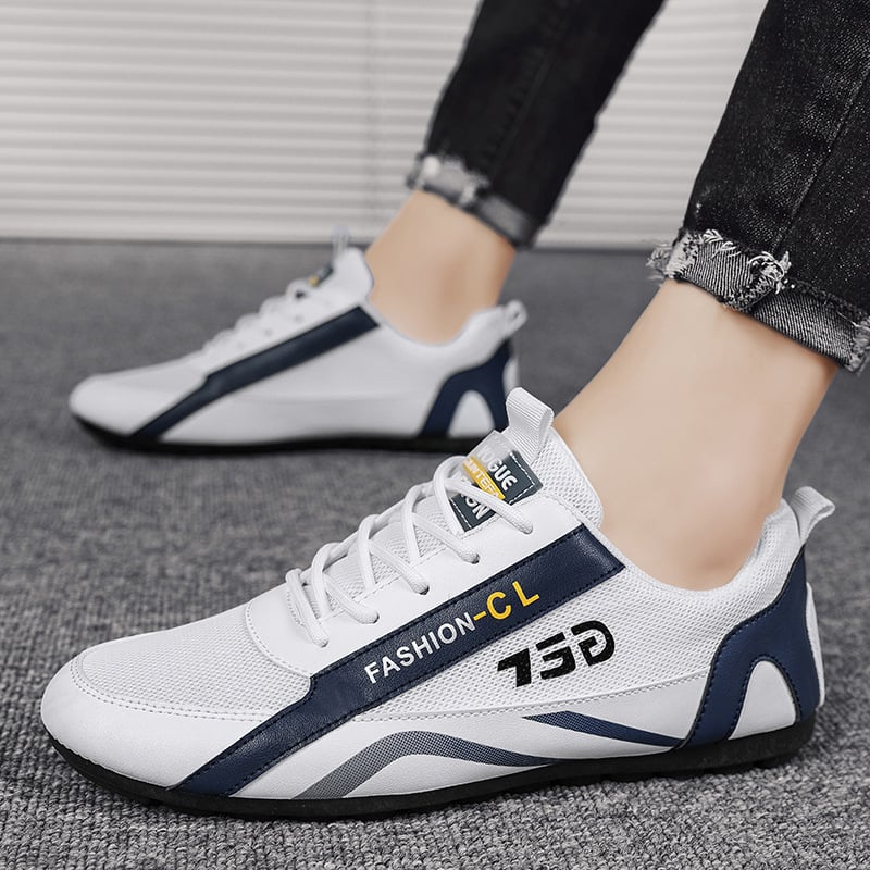 Férfi légáteresztő hálós Slip-On sportcipő, alacsony profilú, gumitalppal és textilbetéttel