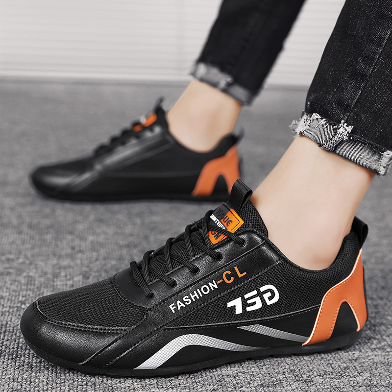 Férfi légáteresztő hálós Slip-On sportcipő, alacsony profilú, gumitalppal és textilbetéttel