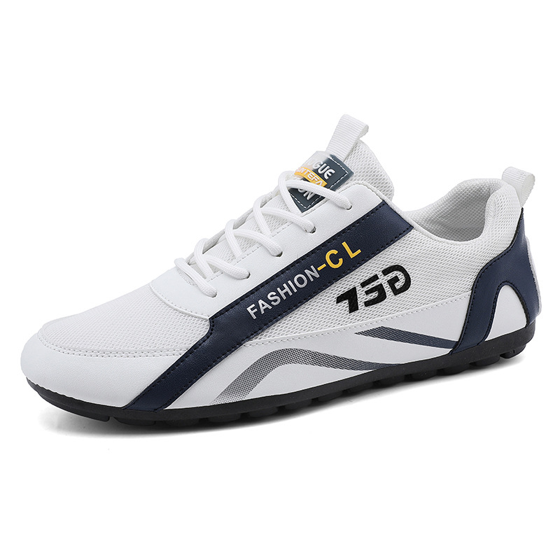 Férfi légáteresztő hálós Slip-On sportcipő, alacsony profilú, gumitalppal és textilbetéttel