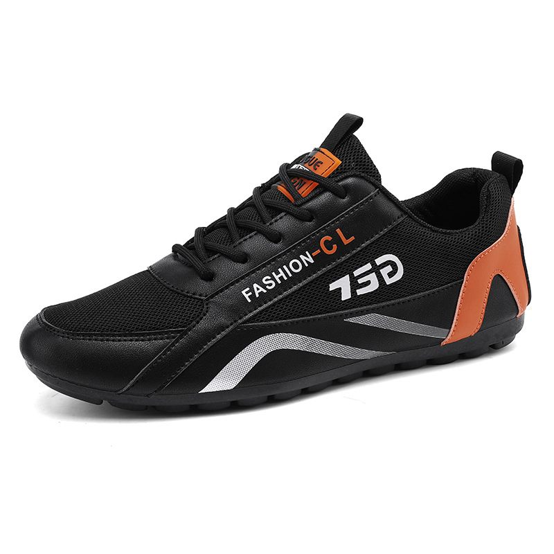 Férfi légáteresztő hálós Slip-On sportcipő, alacsony profilú, gumitalppal és textilbetéttel