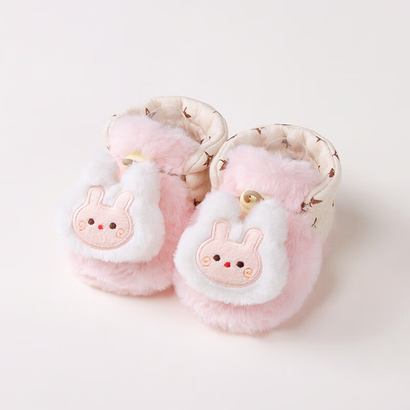 Детски зимни обувки за момичета, закопчаване с катарама, подметка от велур, горна част от памук, плюшена подплата, антиплъзване и топлина