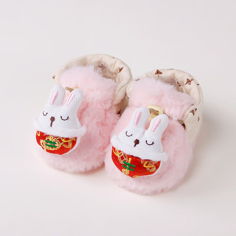 Детски зимни обувки за момичета, закопчаване с катарама, подметка от велур, горна част от памук, плюшена подплата, антиплъзване и топлина