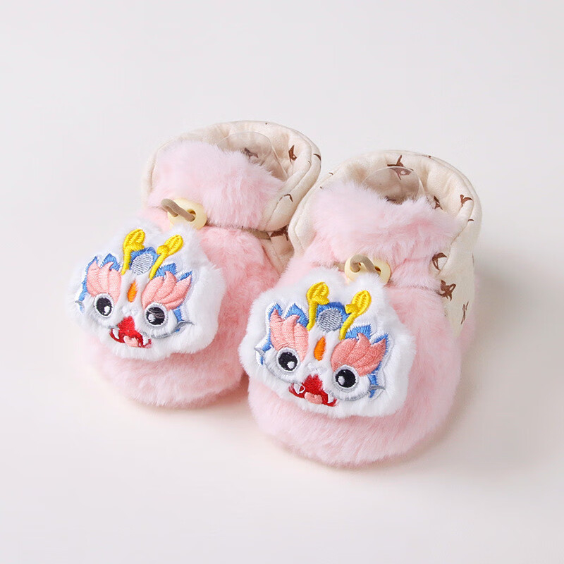 Детски зимни обувки за момичета, закопчаване с катарама, подметка от велур, горна част от памук, плюшена подплата, антиплъзване и топлина