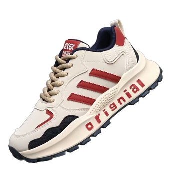 Pantofi bărbătești dad shoes cu platformă de creștere a înălțimii, pantofi sport cu șireturi, partea superioară din piele sintetică, talpă interioară EVA, talpă din plastic turnat prin injecție