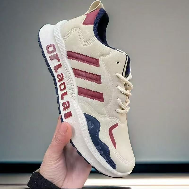 Pantofi bărbătești dad shoes cu platformă de creștere a înălțimii, pantofi sport cu șireturi, partea superioară din piele sintetică, talpă interioară EVA, talpă din plastic turnat prin injecție