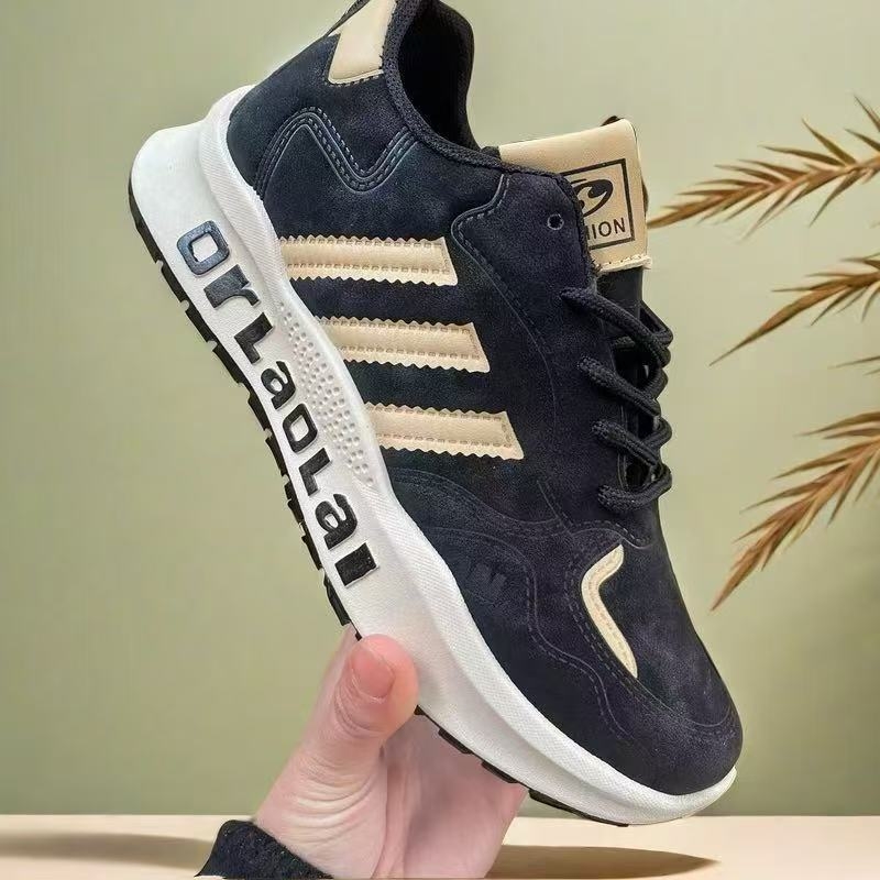 Pantofi bărbătești dad shoes cu platformă de creștere a înălțimii, pantofi sport cu șireturi, partea superioară din piele sintetică, talpă interioară EVA, talpă din plastic turnat prin injecție