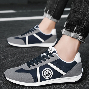 Férfi sportos, casual cipő légáteresztő textile felsőrész, fűzős zárás, textile belső talp, PVC talp