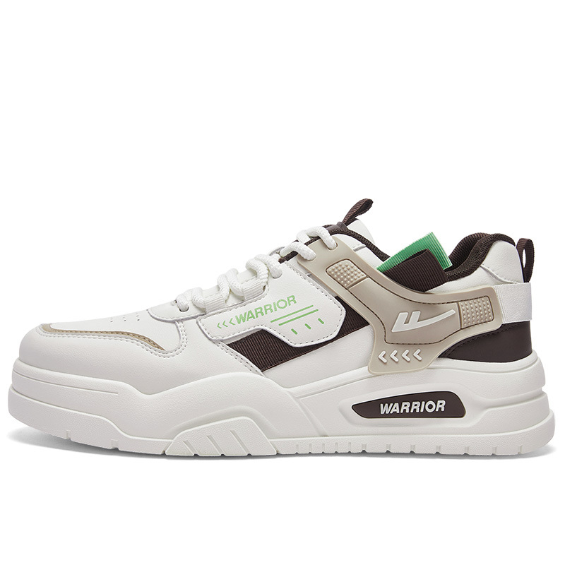 Warrior ανδρικά sneakers: στρογγυλή μύτη, επάνω μέρος από συνθετικό δέρμα, ύψος μέχρι τον αστράγαλο, σόλα PVC, κορδόνια – χειμερινά αθλητικά παπούτσια