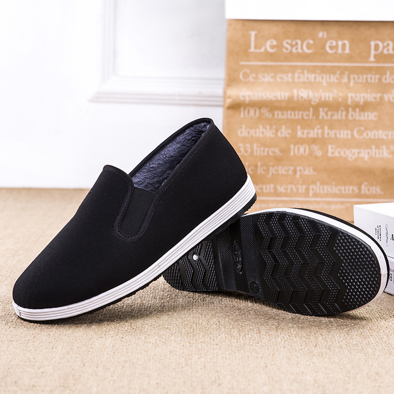 Uniszex vászoncipő slip-on, rugalmas pánttal, kerek orrú, felsőrész pamutból, belső műszőrmével, talp műanyag