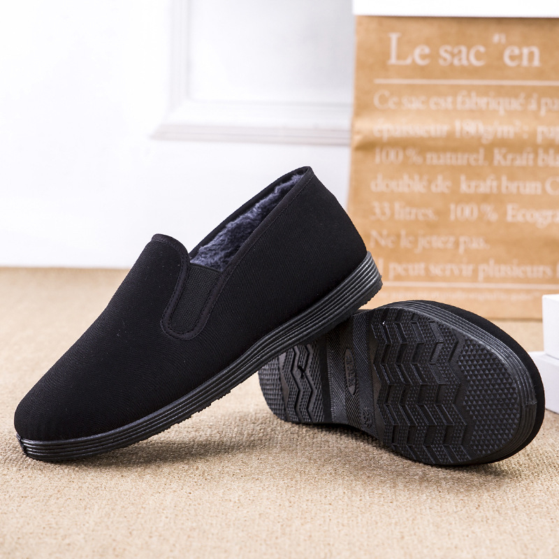 Uniszex vászoncipő slip-on, rugalmas pánttal, kerek orrú, felsőrész pamutból, belső műszőrmével, talp műanyag