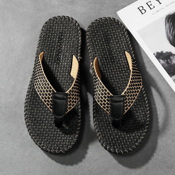 Muške flip-flop papuče, gornji dio od tekstila, PVC đon, šivana konstrukcija, jednostavno za nošenje