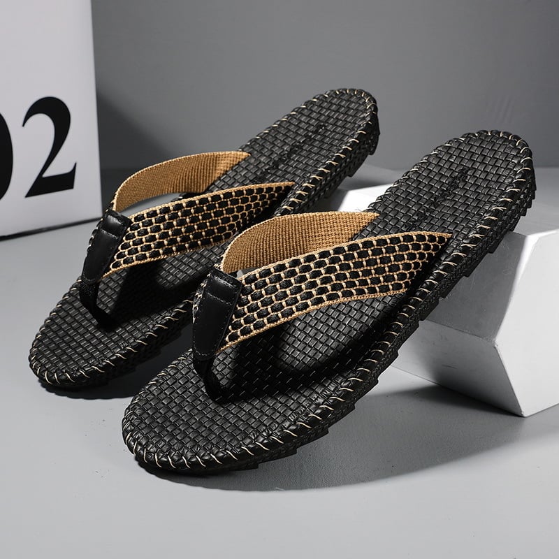 Muške flip-flop papuče, gornji dio od tekstila, PVC đon, šivana konstrukcija, jednostavno za nošenje
