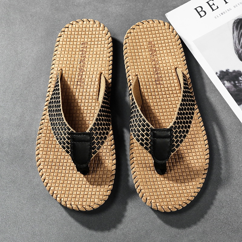 Muške flip-flop papuče, gornji dio od tekstila, PVC đon, šivana konstrukcija, jednostavno za nošenje