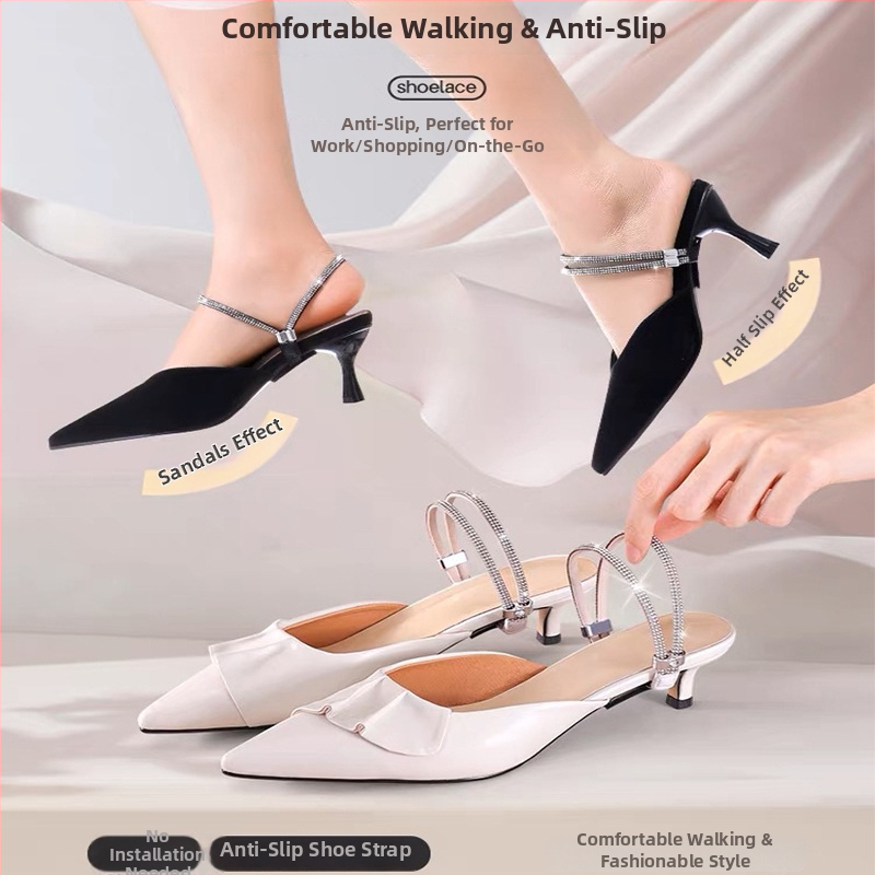 PU materiāls – papēža pretslīdēšanas siksna augstpapēžu kurpēm – modelis High heels anti-falling heel straps, piemērots darba kurpēm, kurpju stretčeris, pavasaris, pieaugušie