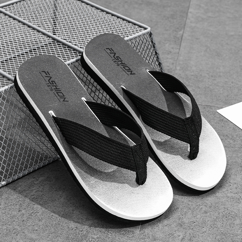 Muške flip-flop japanke, mladi ležerni stil s kopčom za stopalo, EVA gornji dio, mjehurićasta potplata, tehnologija potplata od viskoze, jesen 2025