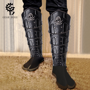 Gear duke viduramžių riterio batų dangteliai – reguliuojamas cosplay aksesuaras sceniniam pasirodymui