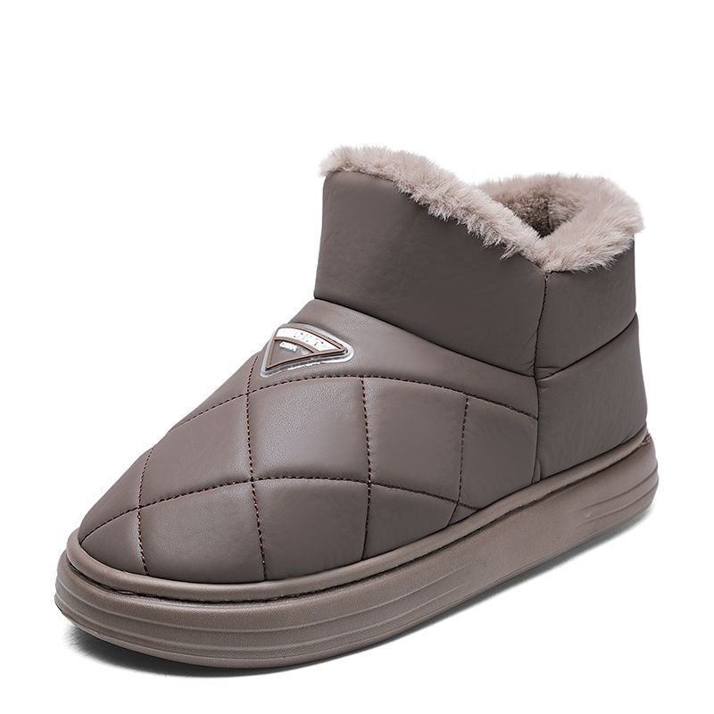 Ανδρικά Χειμωνιάτικα Μποτάκια Χιονιού με Γούνα Εσωτερικά, PU Άνω, PVC Εξωτερική Σόλα, Σόλα Χύτευσης με Έγχυση