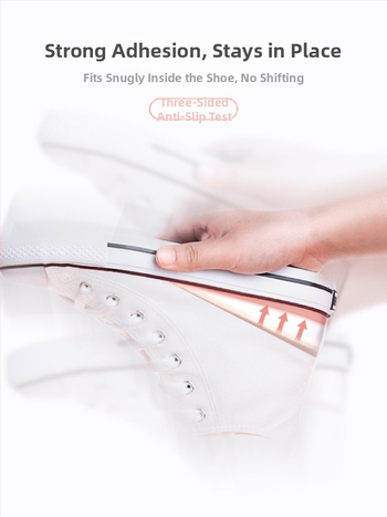 Nematomas silikonos aukštinimo įdėklas – pusės įdėklas, silikono veliūro medžiaga, universalus, tinkamas sportinei, odinei, batams ir kasdieninei avalynei