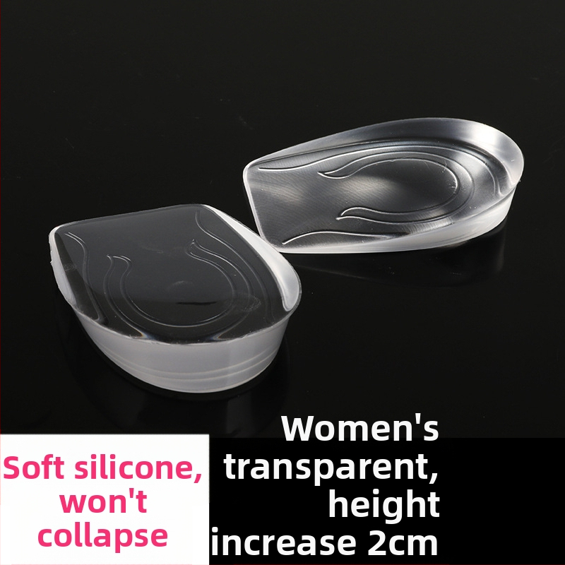 Nematomas silikonos aukštinimo įdėklas – pusės įdėklas, silikono veliūro medžiaga, universalus, tinkamas sportinei, odinei, batams ir kasdieninei avalynei