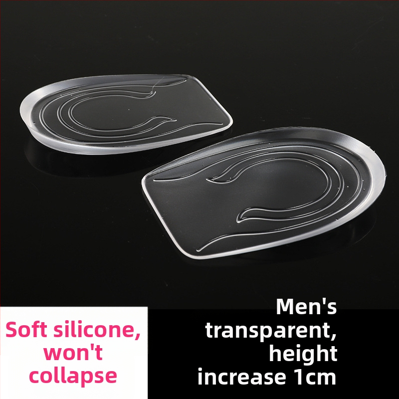 Nematomas silikonos aukštinimo įdėklas – pusės įdėklas, silikono veliūro medžiaga, universalus, tinkamas sportinei, odinei, batams ir kasdieninei avalynei