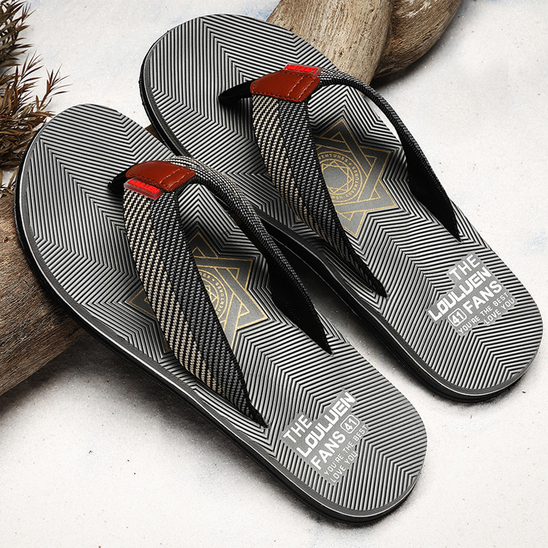 Muške flip-flopice za plažu, protuklizne, EVA gornji dio, gumena potplata, otvoreni prsti, debeli potplat 1,5–3,5 cm