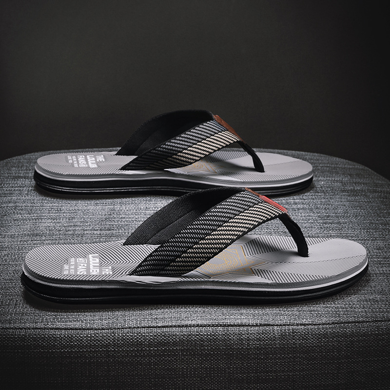Muške flip-flopice za plažu, protuklizne, EVA gornji dio, gumena potplata, otvoreni prsti, debeli potplat 1,5–3,5 cm
